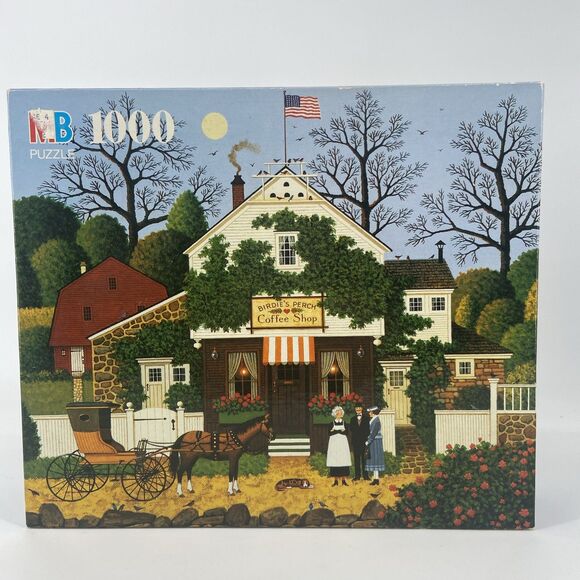 Charles Wysocki Americana Small Talk at Birdies Perch 1000 pc Puzzle Sealed - Picture 1 of 8